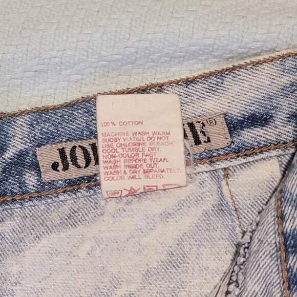 Vintage Jordache Acid Wash Denim High Waisted Skirt Size 6/8 Retro Jean Stone - Picture 5 of 9